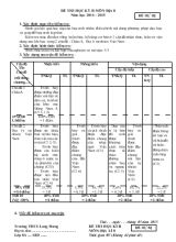 Đề thi học kỳ II môn địa 8 năm học 2014 - 2015